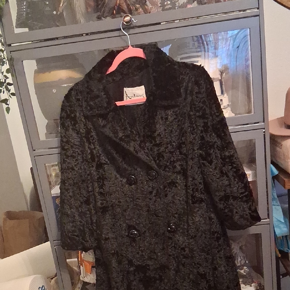 Vintage Mink Fur Swingcoat Black